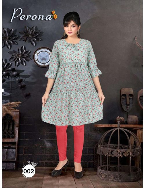 Moksha Perona Vol 1 Georgette Printed Kurtis Catalog
